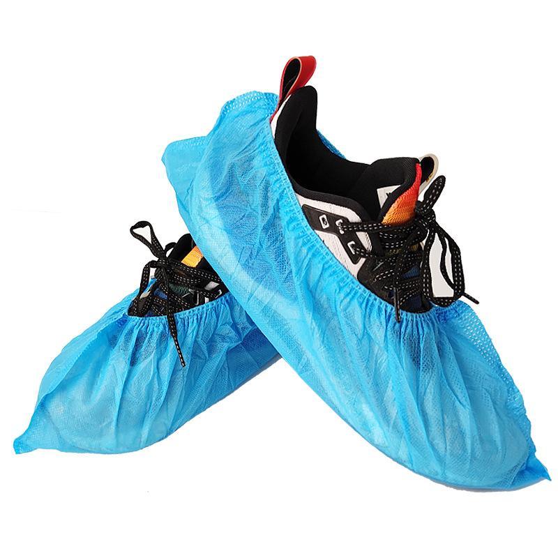 100pcs Solid Color Disposable Shoe Cover, Non-woven Fabric Non-slip Boot Cover For Home Indoor & Outdoor Activities