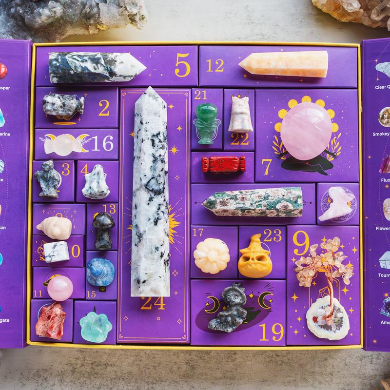 Crystal Halloween Countdown Gift Box - Exciting Treats and Surprises for a Frightfully Fun Celebration