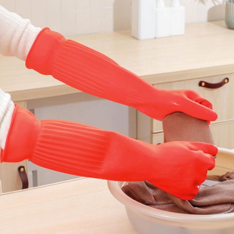 Household Dishwashing Cleaning Gloves, Solid Color Multi-purpose Kitchen Cleaning Gloves, Reusable Hand Protective Gloves for Home Bathroom Kitchen, Household Cleaning Supplies