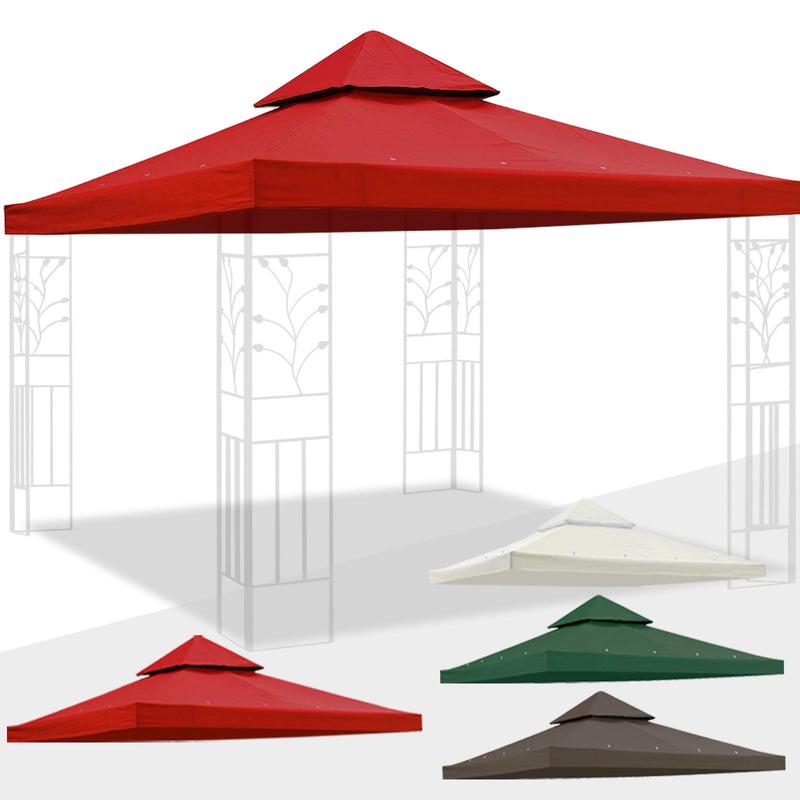 10'x10' Canopy Replacement top 2 Tier for Gazebo Canopy Replacement Cover UV30+ for Outdoor Patio Garden Yard