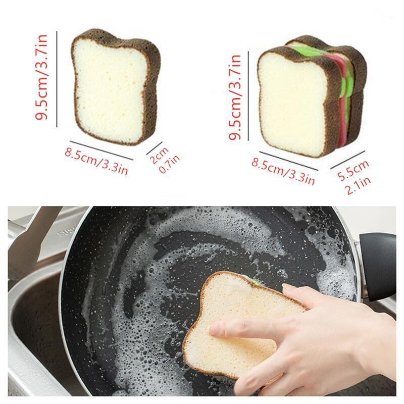 Sandwich Design Toast Design Dish Sponge, Creative Kitchen Cleaning Sponge, Home Cleaning Tool