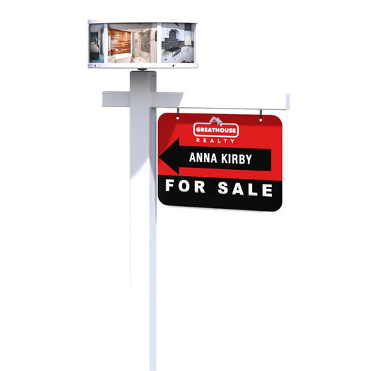 Cylinder SpinTopSign - Post & Stake Included - Real Estate Sign