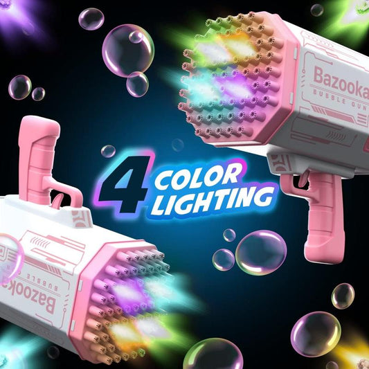 Bubble Machine Gun Kids Toys, Bubble Gun with Colorful Lights and Thousands Bubbles, Outdoor Toy Birthday Party Favors Gifts for Boys Girls Age  4 5 6 7 8 9 10 11 12 Years Old