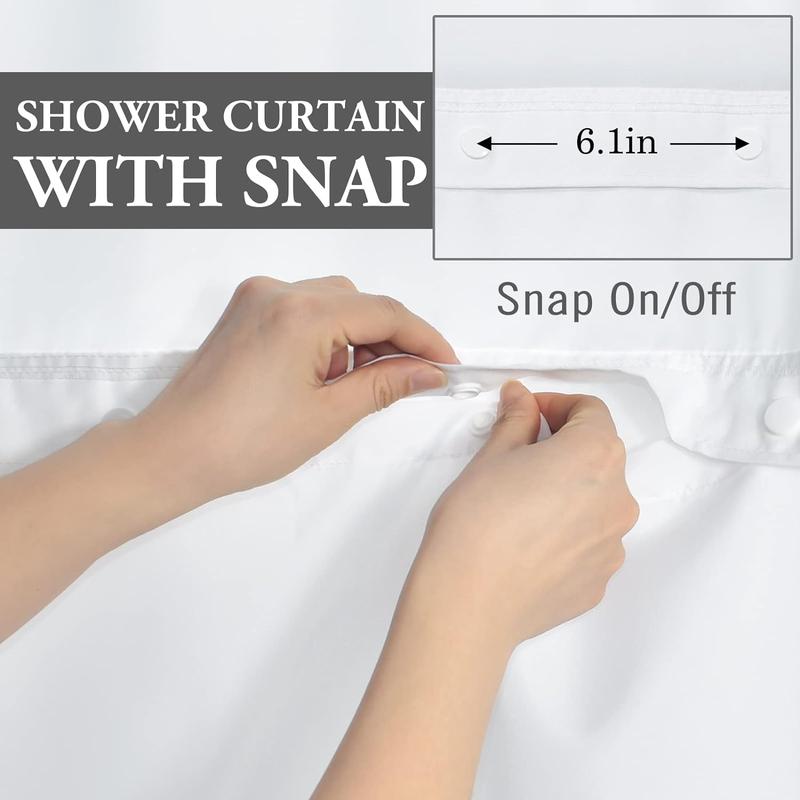 Minimalist Line Pattern Shower Curtain, Waterproof Shower Curtain, Bathroom Supplies for Home Use