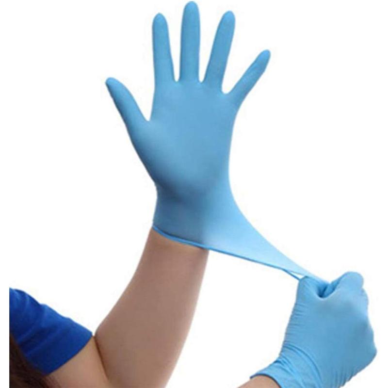 100PCS Gloves, Latex Free, Powder Free, Non-Sterile,Food Handling Use (Large, Blue #1)