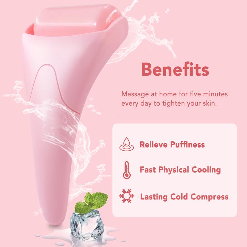 FreshRoll, Ice Roller for Face, Ice Face Roller & Eye Puffiness Relief, Skin Care Reduce Wrinkles, Face Massager Roller Gifts for Women, Self Care Gifts for Woman Man, Valentine's Day Gifts (Pink)