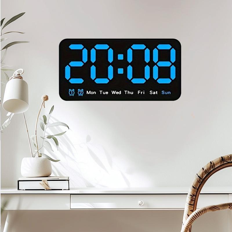 Multifunctional Digital Clock, 1 Count Battery Powered Clock with Temperature Function, Desk Clock for Living Room Bedroom (Batteries Not Included)