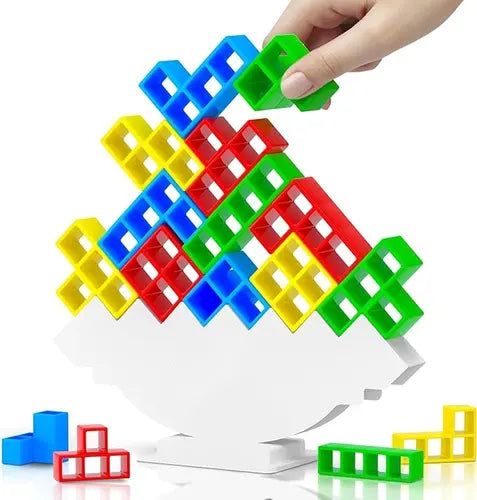 64/48PCS Balance Tower Game Stacking Blocks for adults and families. Balanced stacking game for family games, parties and travel