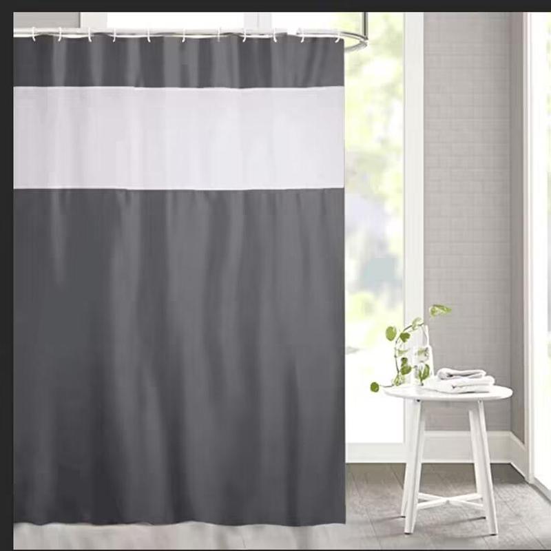 Bathroom Shower Curtain, Waterproof Shower Curtain with 12pcs Hooks, Shower Room Decor, Bathroom Supplies