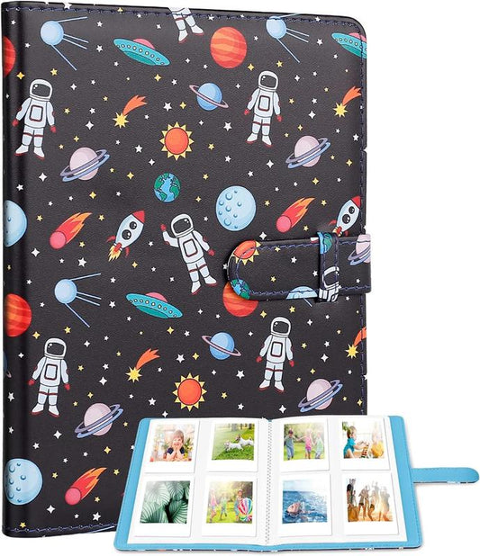 128 Pockets Mini Photo Album for Fujifilm Instax Mini Camera, Polaroid Snap, Z2300, SocialMatic Instant Cameras & Zip Instant Printer (128 Pockets, Astronaut) Cover Decor