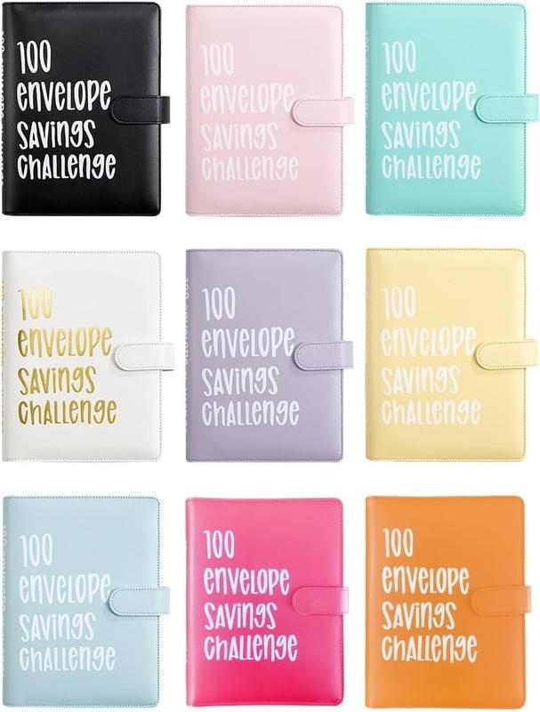 [Free shpping]100 Envelope Saving Challenge Binder, Budget Binder, Money Saving Challenge Book, Saving Challenge Notebook,Piggy bank , Money Organizer, Budget Planner Book For Budgeting.