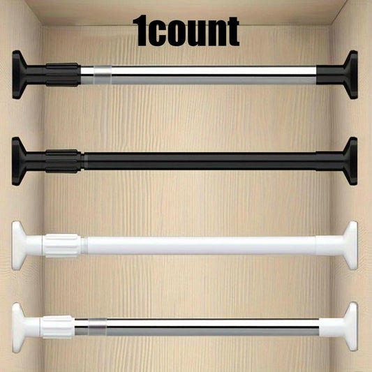 Retractable Shower Curtain Rod, 1 Count Multifunctional Shower Curtain Rod for Shower Curtain & Door Curtain & Clothes Drying, Home Supplies