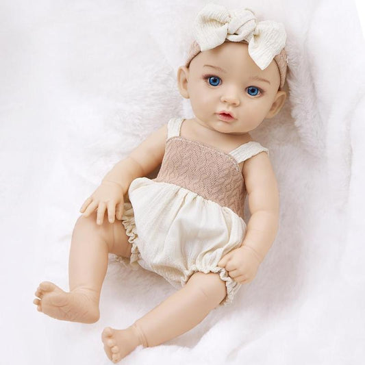 12 Inch Realistic Doll, 1 Set Cute Soft Doll Toy with Clothes & Hair Accessories, Creative Birthday Gifts for Age 14+