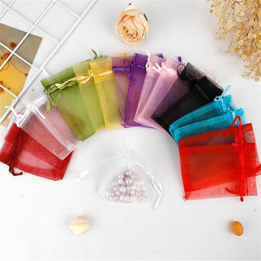 50Pcs Organza Bags Gift Bags,4 x 6 Inch Drawstring Gift Bags, for Festival, Party, Bathroom Soaps,Gardening Supplies,Indoor Plant Tools,Gardening Gifts for Women