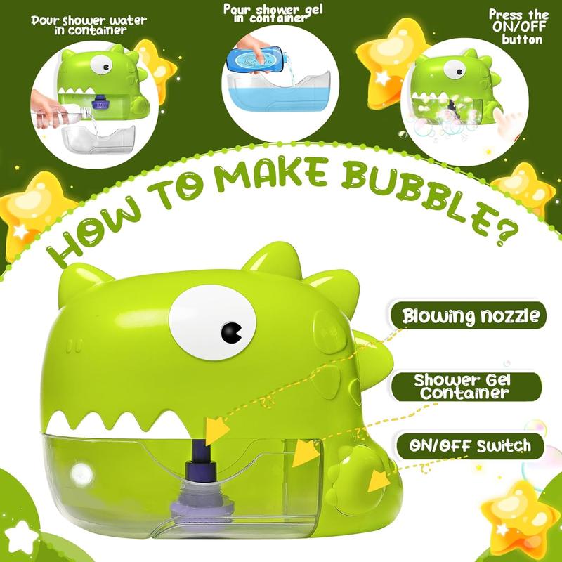 Dinosaur Design Bubble Machine without Battery, Bubble Machine Toy, Bubble Maker Machine, Fun Bubble Maker Toy, Birthday Gifts, Summer Gift