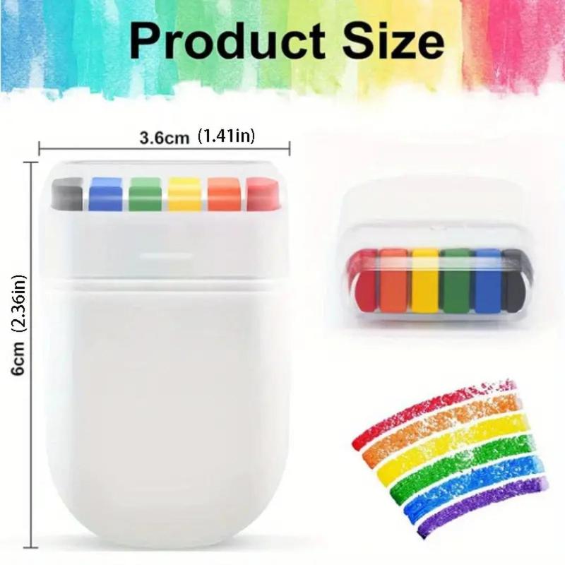 Rainbow Face & Hand Wax Pen (3 Counts), 6 Color Body Painting Pen, Party Holiday Decoration Supplies