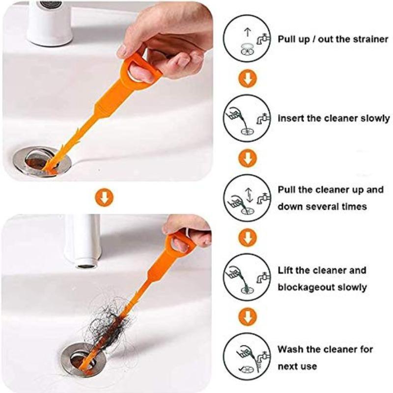 27 Inch Sink Drain Clogged Remover, 1 Count Flexible Sink Drain Anti-clog Snake, Kitchen Sink Sewer Cleaning Tool, Anti-clog Cleaning Tools, Bathroom Gadgets