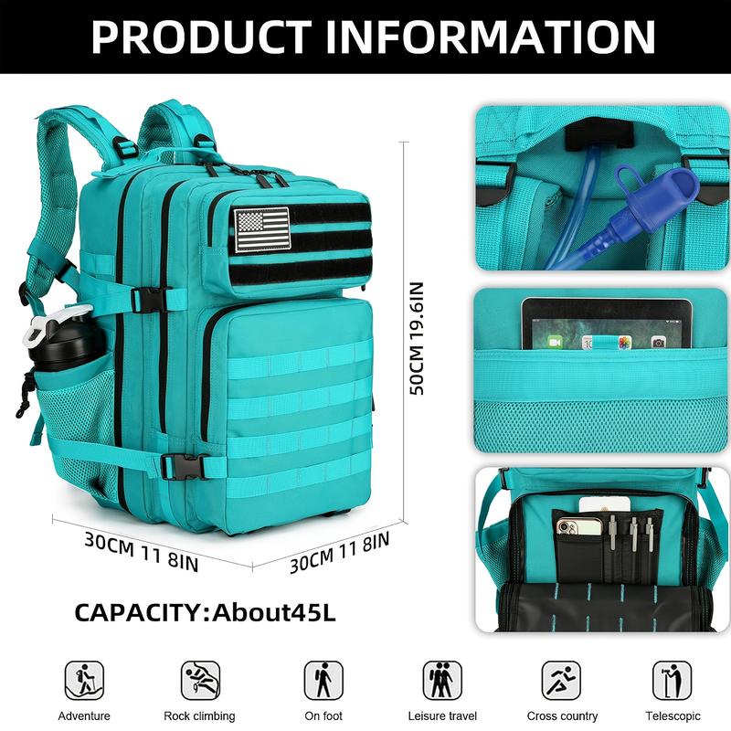 New store discount New store discount 1pc 45L Spacious Molle Backpack - Adjustable Shoulder Fit, Water-Resistant Oxford Cloth, Multiple Stash Pockets, Soft Shell Design for 3-Day Hiking, Trekking, Climbing - Ideal Gift for Fathers Day, Mothers Day, Teache