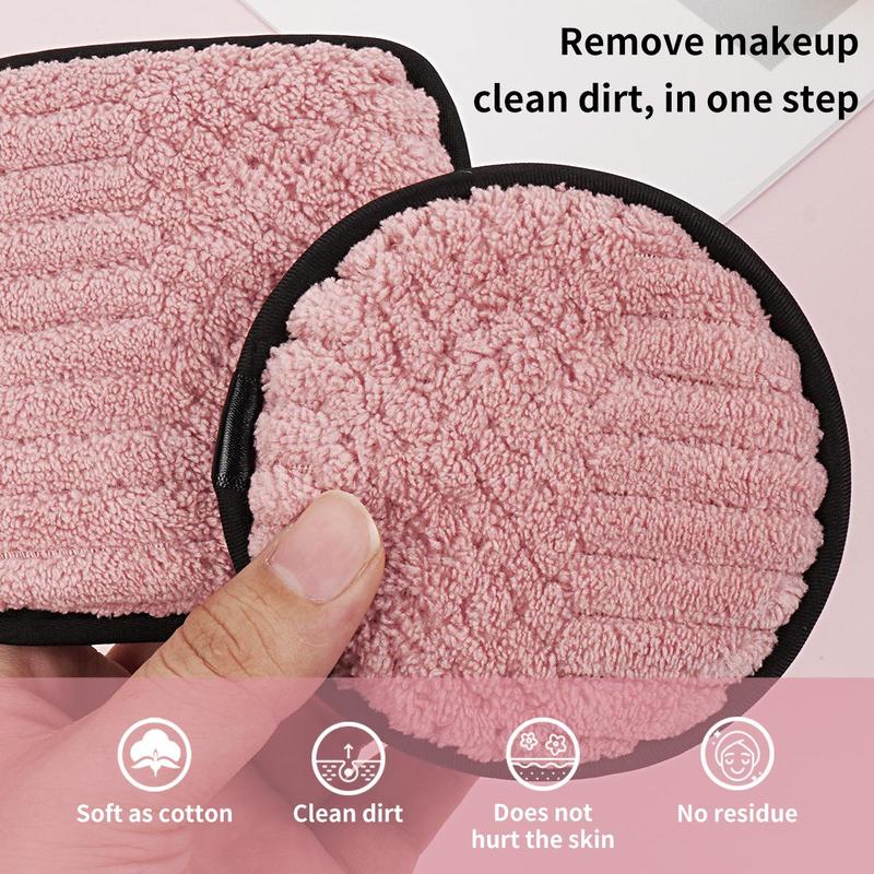 Makeup Remover Puff Set, 10pcs/set Double Sided Face Wash Puff, Face Cleaning Pads, Makeup Remover Cloth, Skincare Tools, Makeup Products Accessories, Cosmetic Accessories