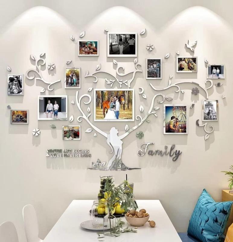 3D Home Waterproof Wall Sticker-DIY Photo Frame Photo Living Room Bedroom Home Decorative Sticker Gift Ornaments Set Tiles Sticker