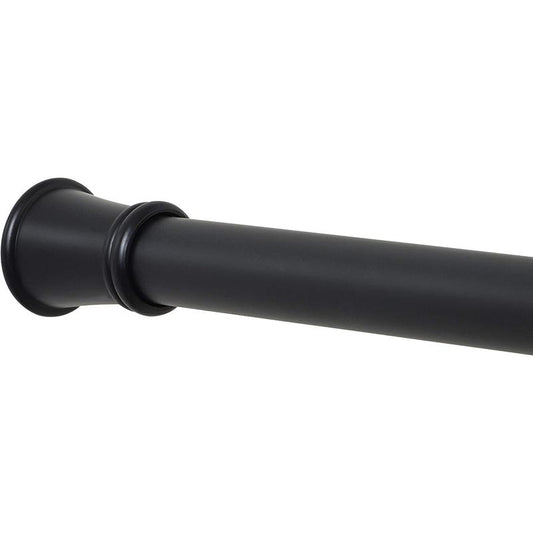 Adjustable Tension Shower Curtain Rod, Rust Resistant, Fits Showers, 26 - 76 Inches, Matte Black