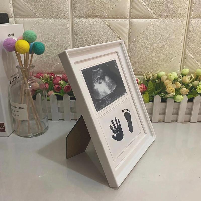 Baby Handprint Footprint Ink Pad with Photo Frame Set, DIY Photo Frame Set for Boys Girls Newborn Baby, Men Gifts, Home & Room Decor