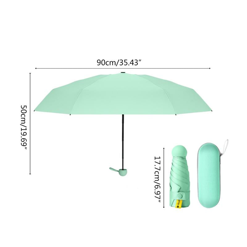 Small Compact Umbrella Mini Size for Sun & Rain Lightweight Pocket Umbrella