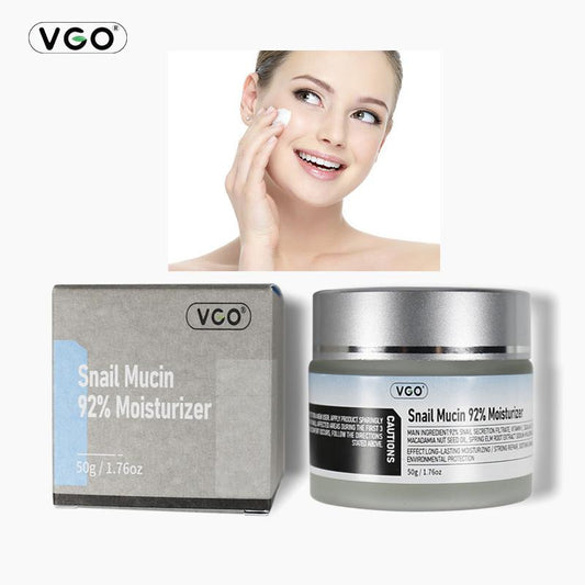 VGO Snail Mucin 92% Moisturizer Daily Face Gel Cream for Dry & Sensitive Skin, 50g / 1.76oz Cleanser Moisturizing Skincare