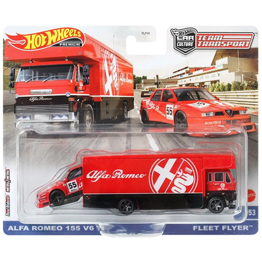 Hot Wheels Team Transport 2023 Alfa Romeo 155 V6 Ti / Fleet Flyer