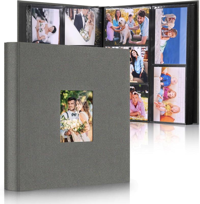 Photo Albums 4x6 600 Pockets Photos, Linen Cover Vertical Foto Album, Large Capacity, Slip-in Pockets, Ideal for Wedding Albums, Family Photo Books, Travel Memories, Mother's Day Gifts Decor