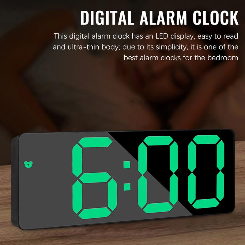 Digital Alarm Clock Smart LED Travel Alarm Clocks with Snooze Button Brightness Adjustable Birthday Gifts for Kids