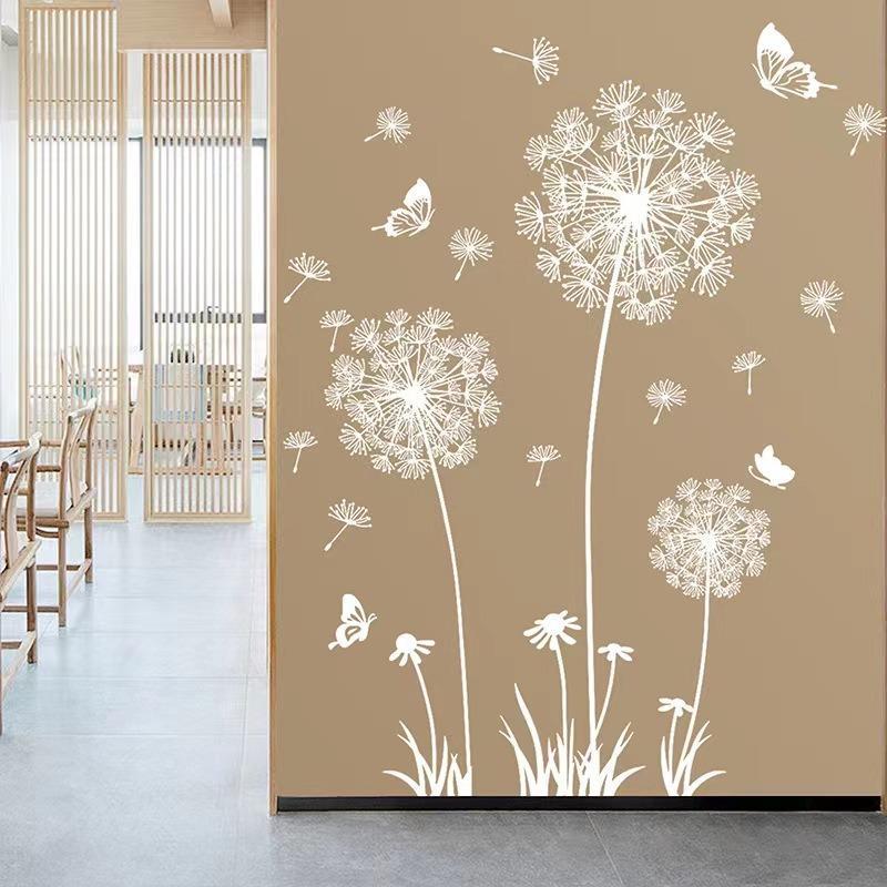 1 Set Dandelion Pattern Wall Sticker, Self Adhesive Wall Decor, Decorative Sticker for Home Living Room Bedroom