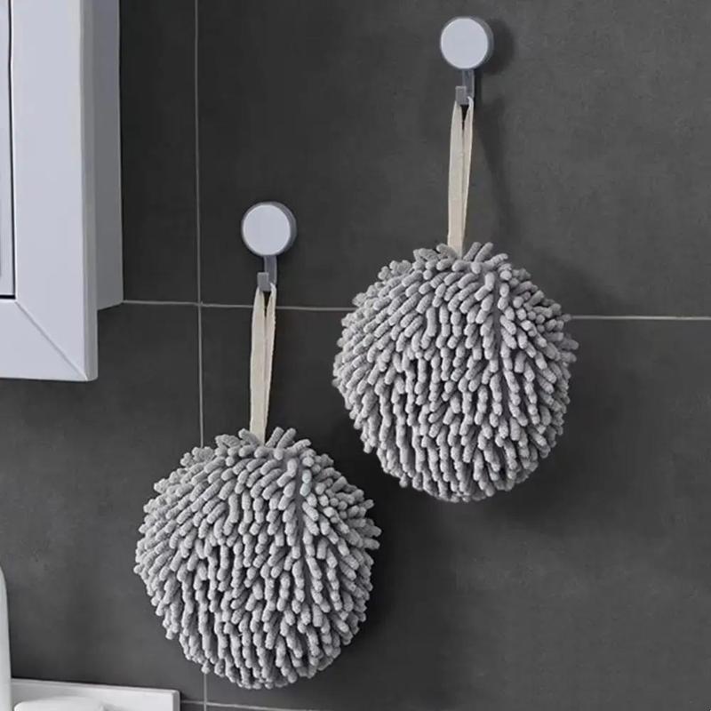 1 Piece Soft Hand Towel Ball, Hanging Quick Drying Hand Towel, Modern Simple Hanging Towel, Household Bathroom Supplies