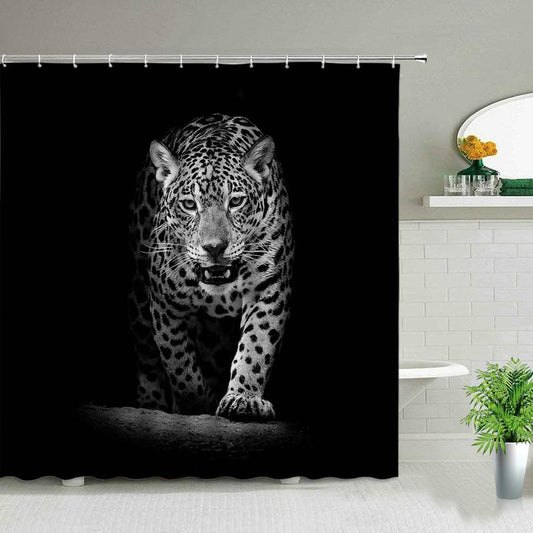 1 Piece Animal Pattern Shower Curtain, Waterproof Bathroom Curtain, Bathroom Accessory