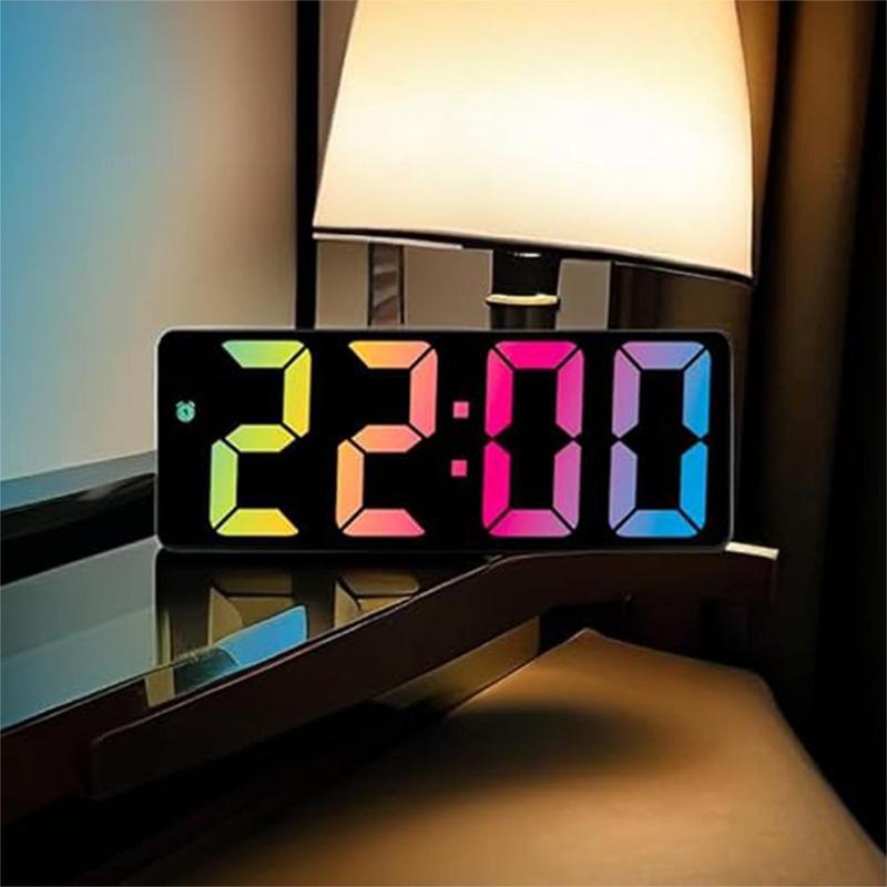 LED Electronic Clock, Creative Alarm Clock, 1 Count USB/Battery Powered Large Screen Clock, Home Decor for Bedroom, Living Room (Battery Not Included)