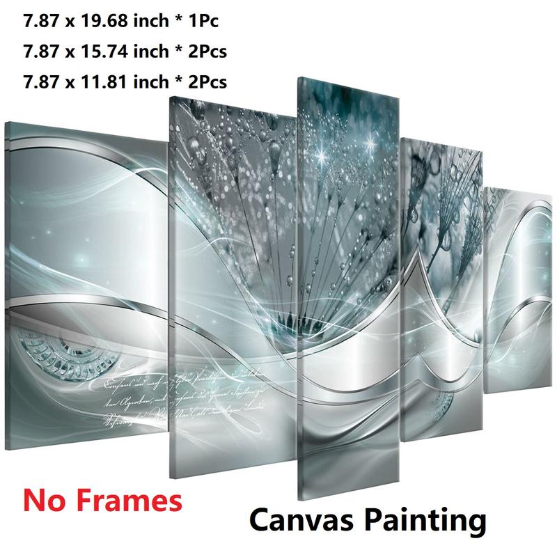 5 Counts Wall Paintings Set,(Frame not include)No Fading Wall Art Modern Artistic Poster Wall Decor Creative Spraying Painting Sofa Background Print Painting Ornaments Decoration for Kitchen Bedroom Living Room(Small size:no Frames)