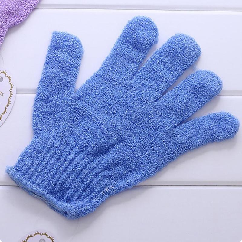 2pcs Nylon Soft Abrasive Resistant Household Cleaning Glove, Back Scrubber Bath Glove, Bathroom Supplies