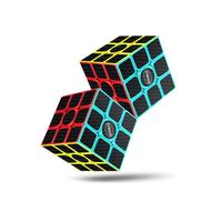 CFMOUR Speed Cube 3x3x3 Magic Carbon Fiber Sticker Smooth Cube, Smooth Carbon Fiber Cubes,Puzzle Toys- Pack of 2