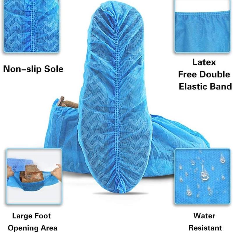 100pcs Disposable Non-woven Fabric Shoe Cover, Dustproof Non-slip Breathable Shoe Cover For Home