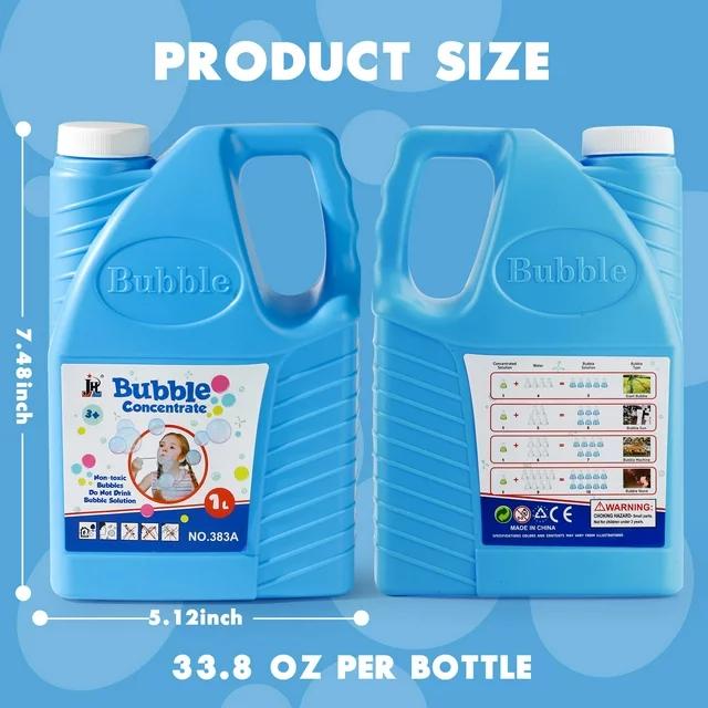 Bubble Concentrated Solution, 1 L/ 33.8 OZ Bubble Refill Solution Up to 2.5 Gallon for Kids Bubble Machine, Giant Bubble Wand, Bubble Gun Blower