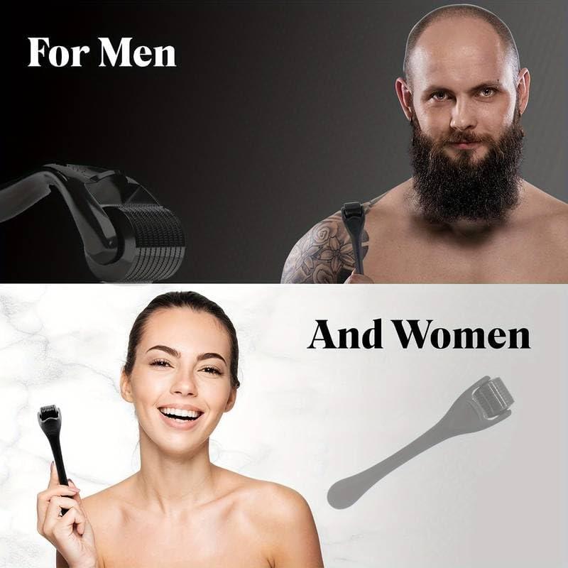 Derma Roller for Beard Hair Face Skin Microneedle Roller for Women & Men Beard Roller