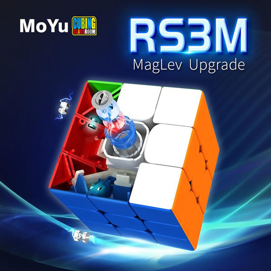 Moyu RS3M 3X3 Magnetic Magic cube 3x3x3 Magic Speed Cube Professional Speed Puzzle toys for Children (Magnetic,Maglev)