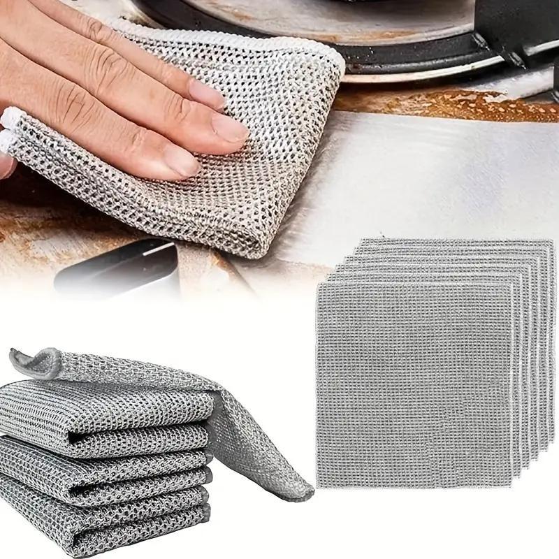 Dish Washing Cleaning Cloth, 3/5pcs Multifunctional Dish Washing Rags, Household Cleaning Cloth, Cleaning Supplies for Home Kitchen