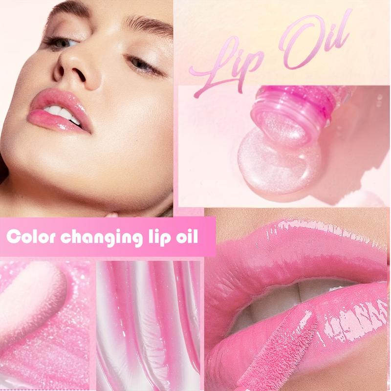 Color Changing Lip Oil by SpaLoo Cosmetics Moisturizing Easy Lip Plumping Oil Doodle Lip Oil Lip Plumping Lipstick Oil Volumizing Long Lasting Replenishing Nourishing Water-resistant Smooth Hydrate Lightweight