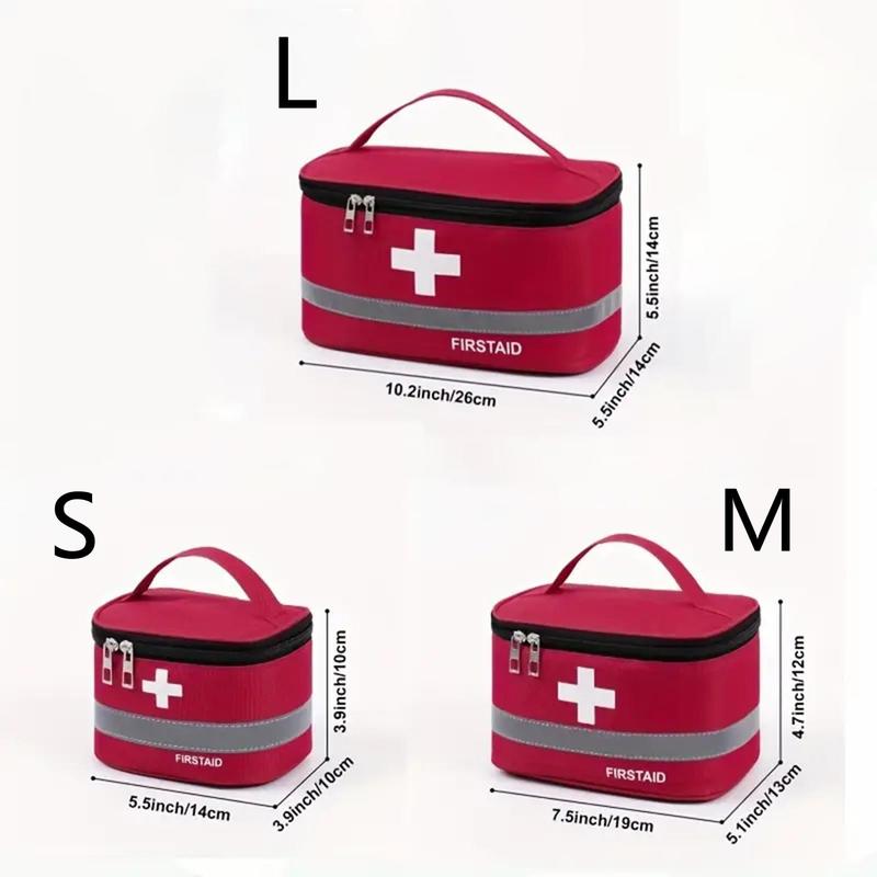 Emergency First Aid Kit Storage Bag, 1 Count Portable Large Capacity Medical Bag, Camping Hiking Storage Organizer, Room Organizer, Summer Gifts