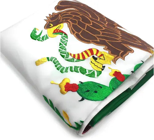 Bradford Mexican Flag 3x5 Outdoor, Embroidered MX Mexico Flag Heavy Duty, Vivid Color Bandera de Mexicana Mexican Flag for Outsides Home Decoration Banners Gift Ornaments Lightweight