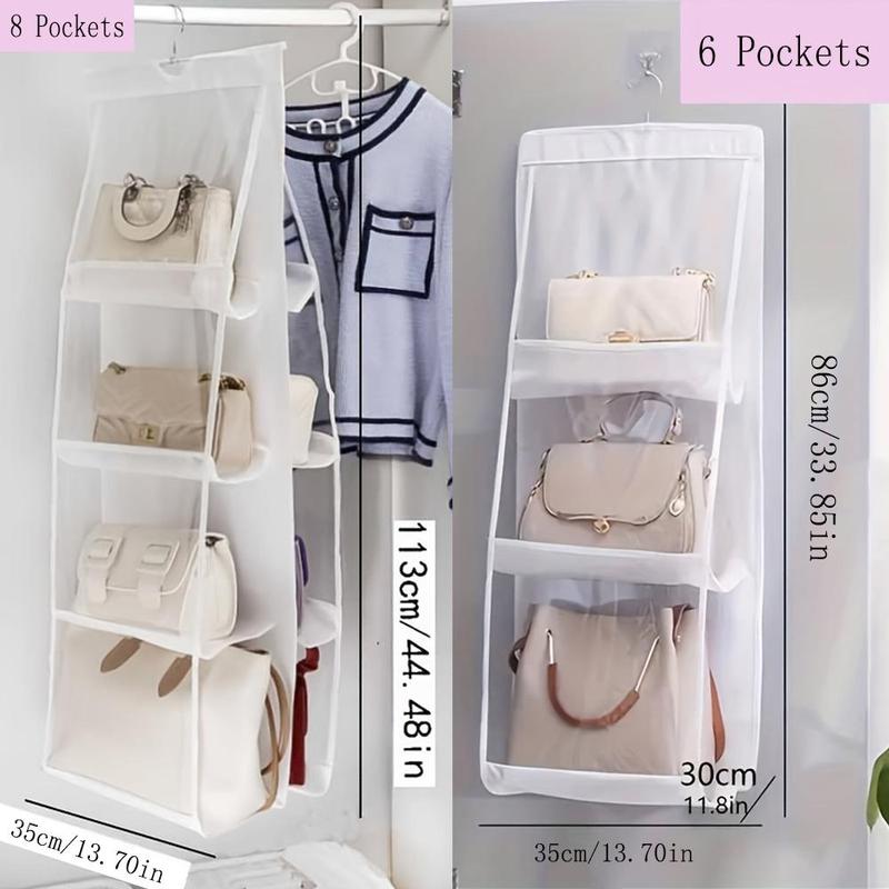 Multi-layer Hanging Handbag Organizer, 1 Count Space Saving Handbag Storage Bag, Summer Essentials, Transparent Purse Organizer For Wardrobe Closet, Halloween Decor