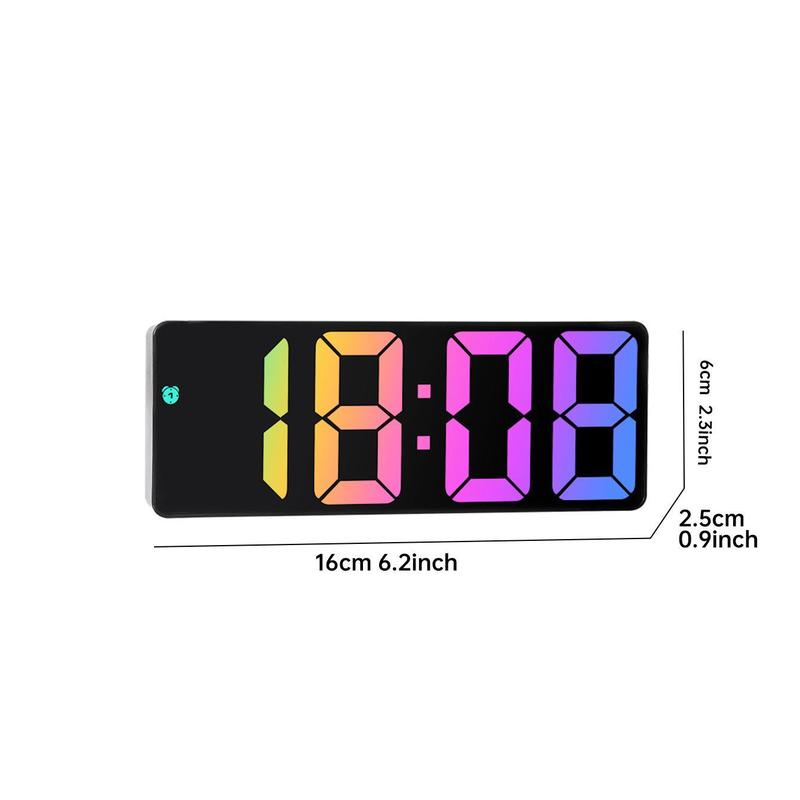 LED Electronic Clock, Creative Alarm Clock, 1 Count USB/Battery Powered Large Screen Clock, Home Decor for Bedroom, Living Room (Battery Not Included)