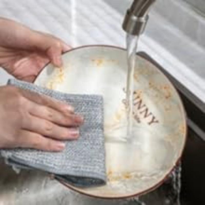 Multifunctional Dishwashing Cloth (10pcs), Reusable Scratch-resistant Dishwashing Rag, Kitchen Cleaning Supplies