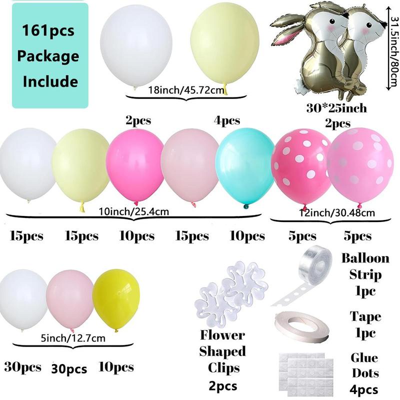 Balloon Garland Set, 160pcs/set Creative Latex Balloon Arch Decoration with Accessories, Creative Balloon Decoration for Birthday Parties & Festivals